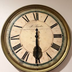 Vintage Farmhouse Wall Clock - Roman Numerals Distressed Antique Style