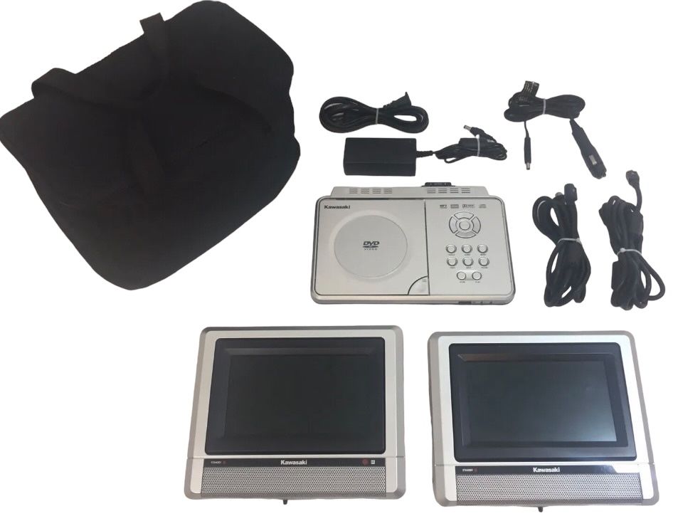 Kawasaki PVS1965 Portable DVD System with Two 6.5" LCD Screens, Case, Accessory