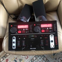 Ion Digital Dj CD Mixer With Powered Monitor Speakers