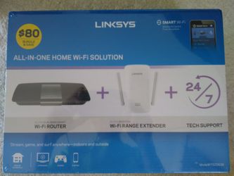 Linksys Wi-Fi Router + Wi-Fi Range Extender NIB