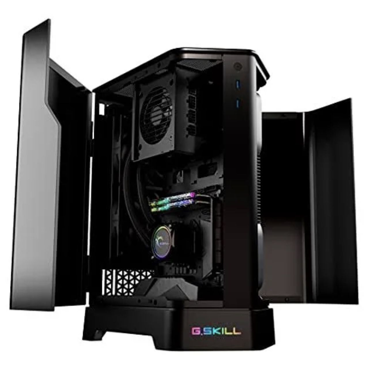 G.SKILL Z5i Mini-ITX Curved Tempered Glass RGB Computer Case - Black (GC-MKGW1-Z5I)