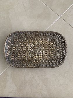 Vintage 1950’s Christofle Woven Plate 