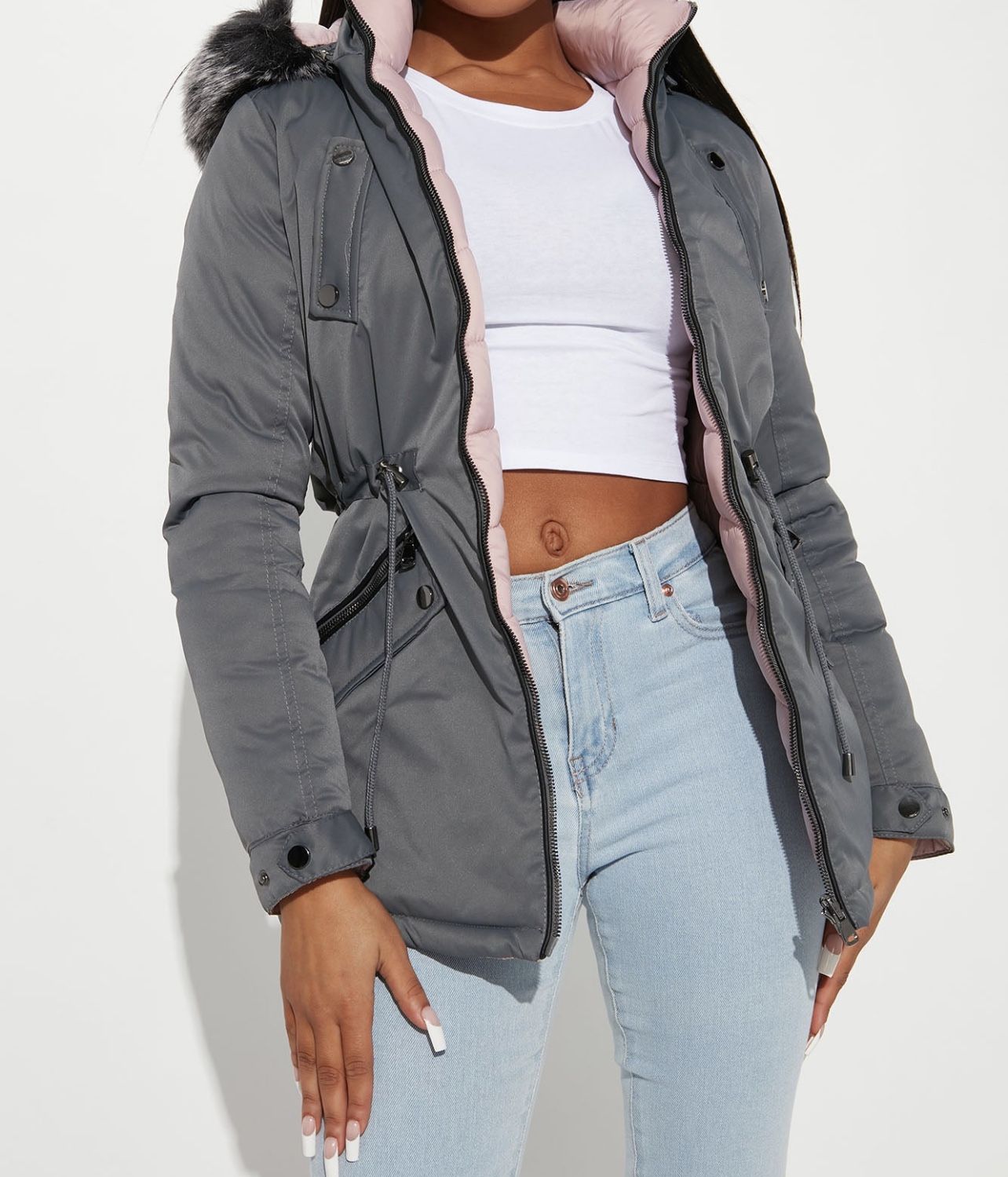 Pink/Gray Reversible Jacket