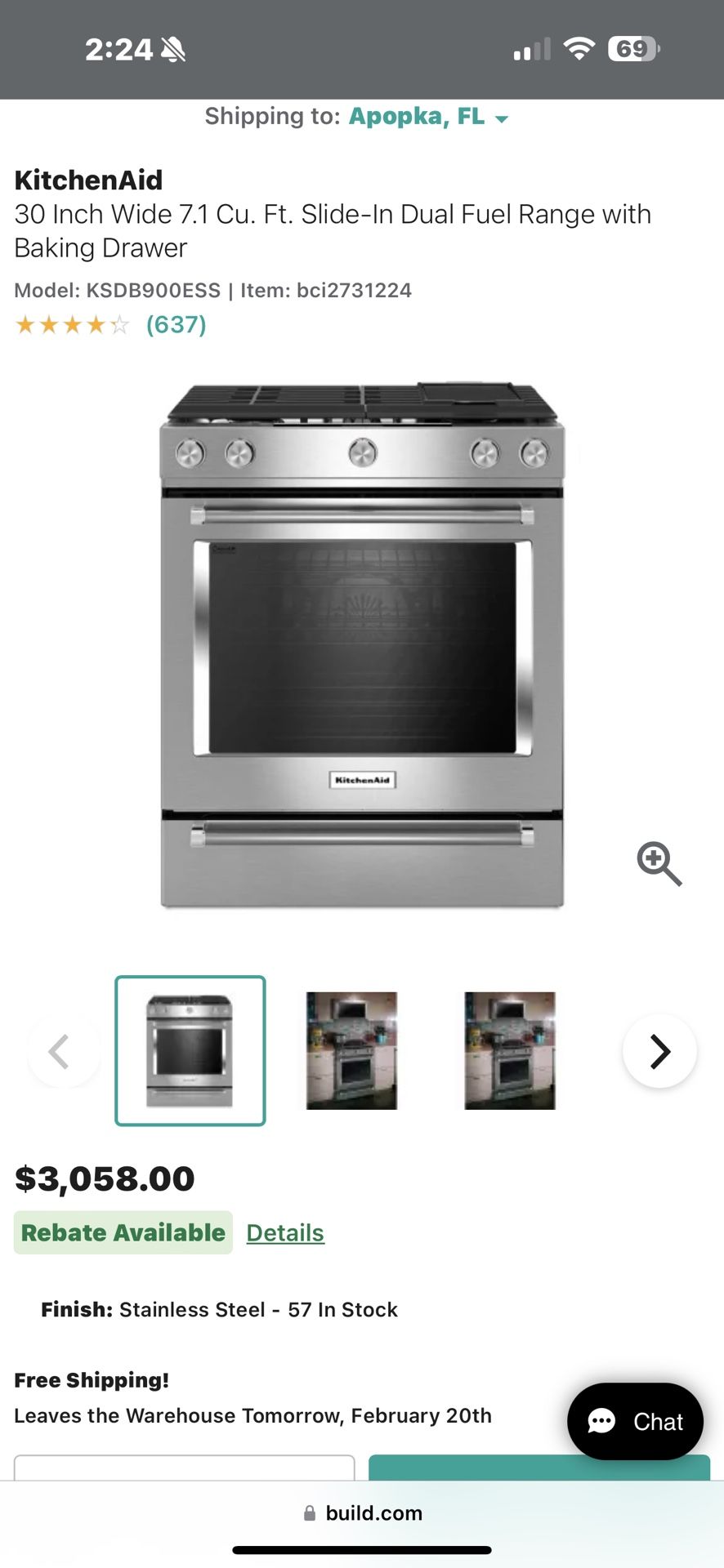 KitchenAid Duel Fuel Gas Range Appliances