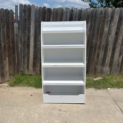 Ameriwood Home Mia Kids' 4-Shelf Bookcase, White 32”W x 15”D x 61”H