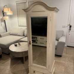 Solid Wood Cabinet With Mirror 