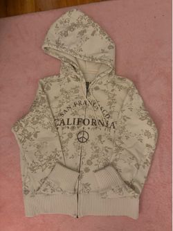 Sml White Cali Zip-up
