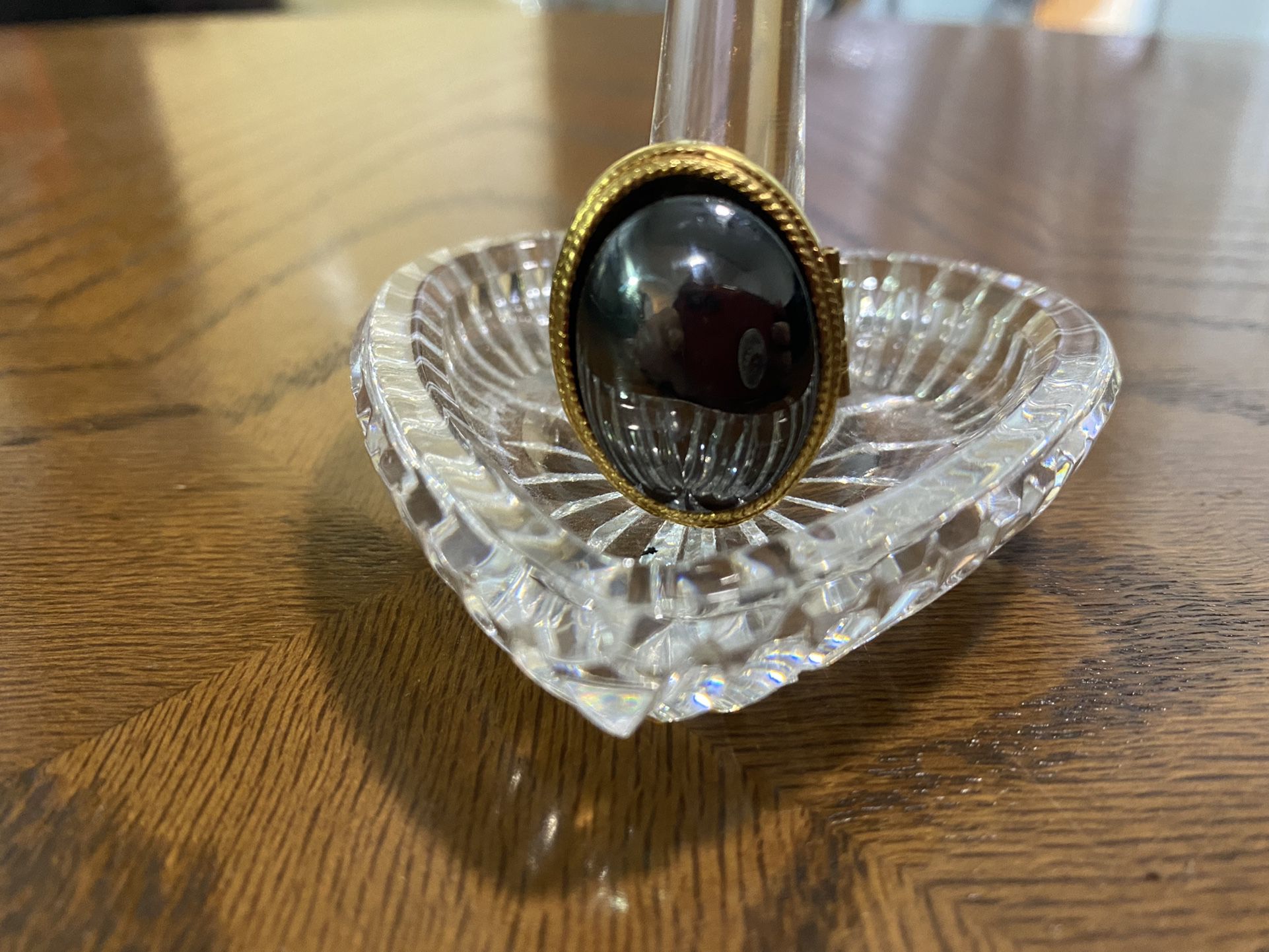 Avon Vintage Black Pearl Locket Perfume For Ring Size 14.5