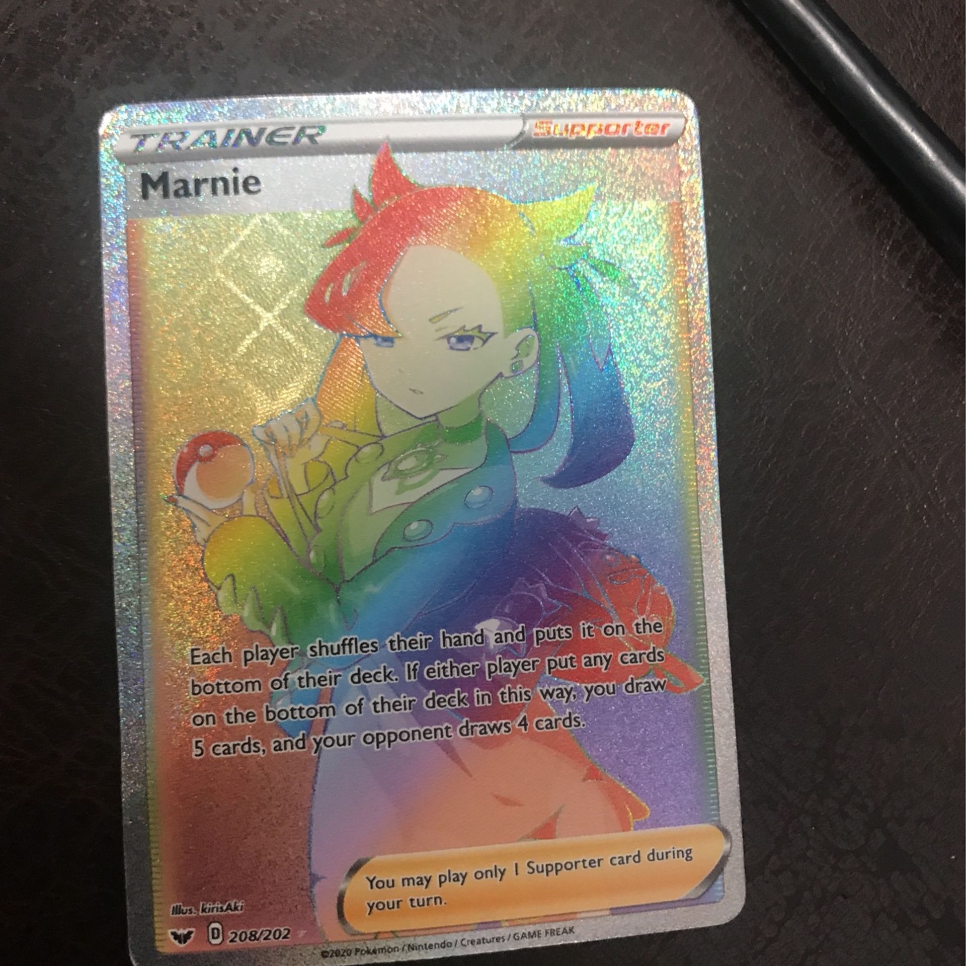 Marine Trainer Card Holo Pokemon Also A Little Scratched