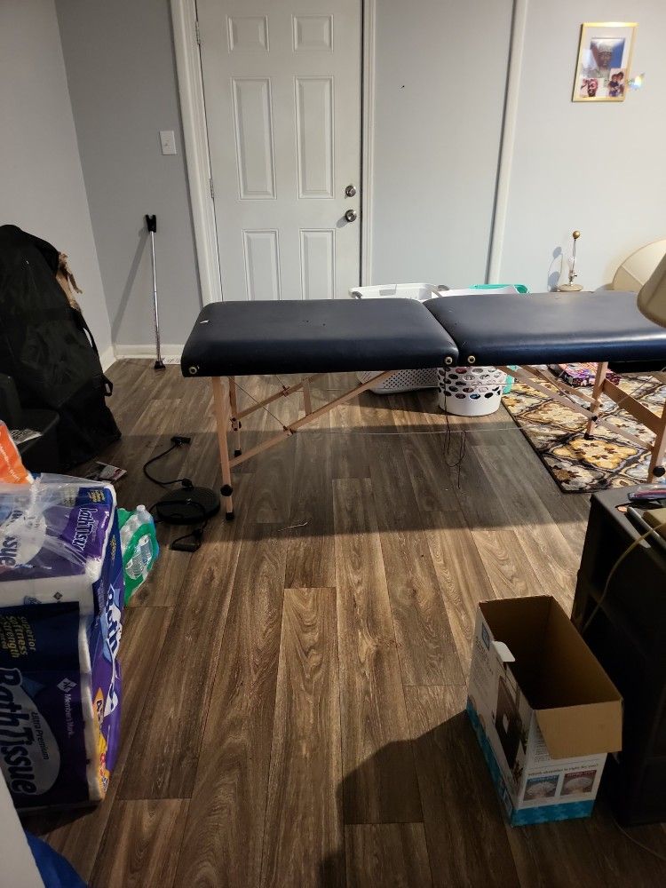 Massage table and chair