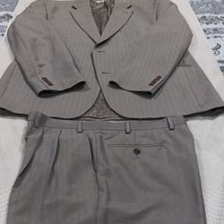 Men's Gray Pinstripe Two-Piece Suit
