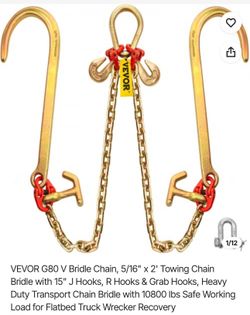 Bridle Chain, 5/16" x 2' Towing Chain