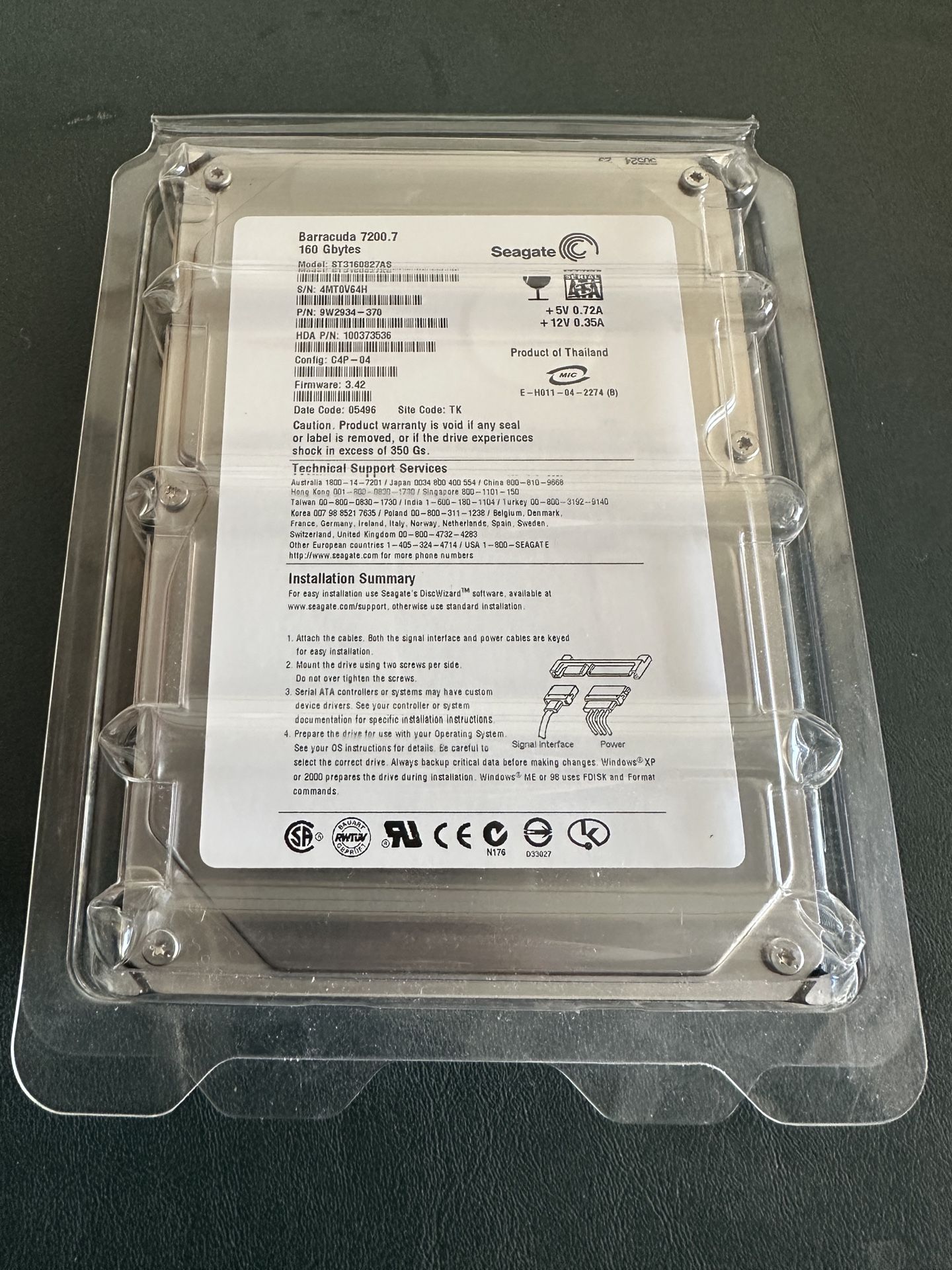 Seagate Barracuda 7200.7 160GB IDE PATA Internal Hard Drive