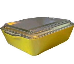 Vintage Yellow Pyrex 503 1 1/2 QUART Casserole Dish with 503-C Lid - Great Condition!