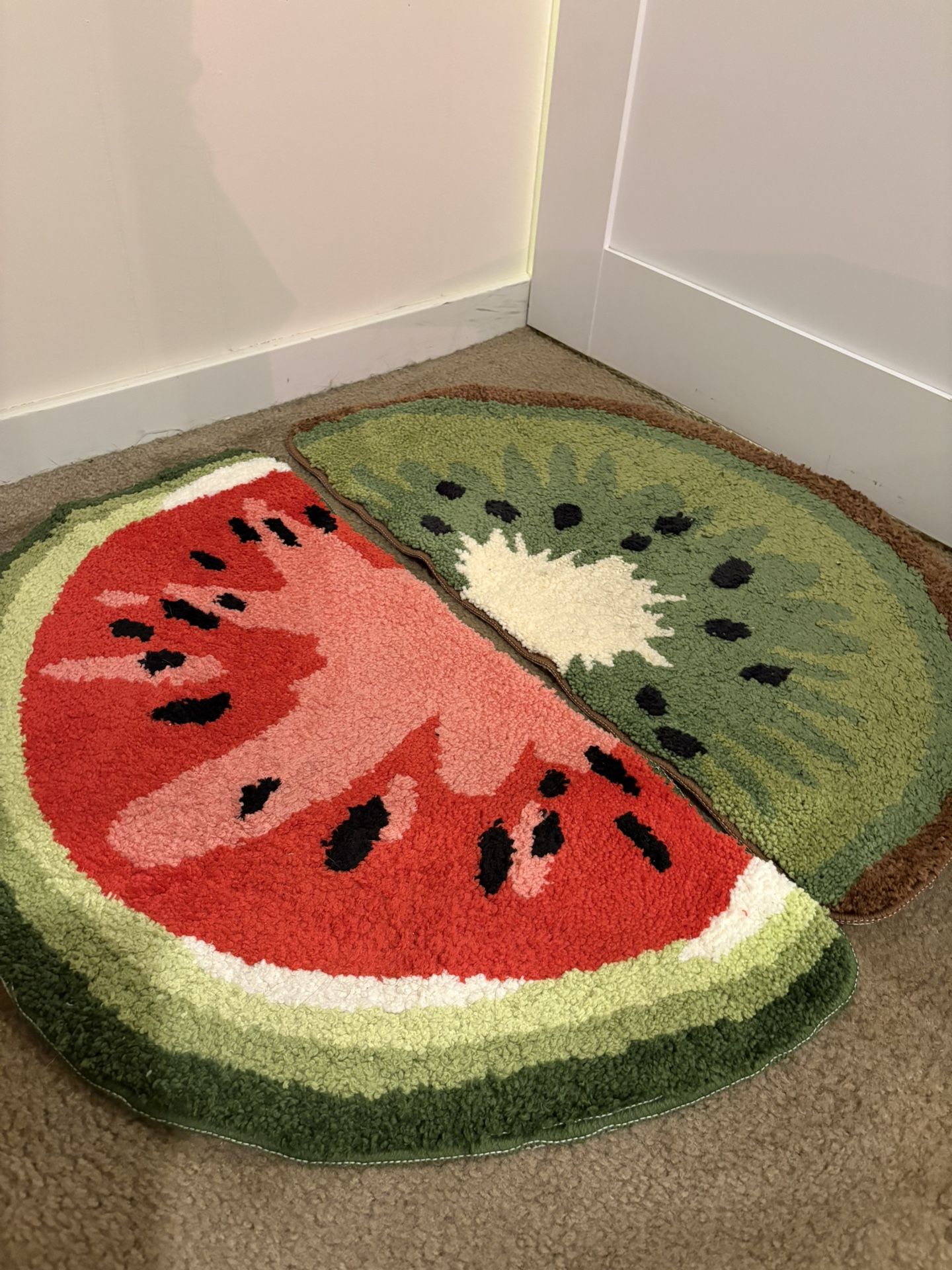Watermelon And Kiwi Bathroom Rug