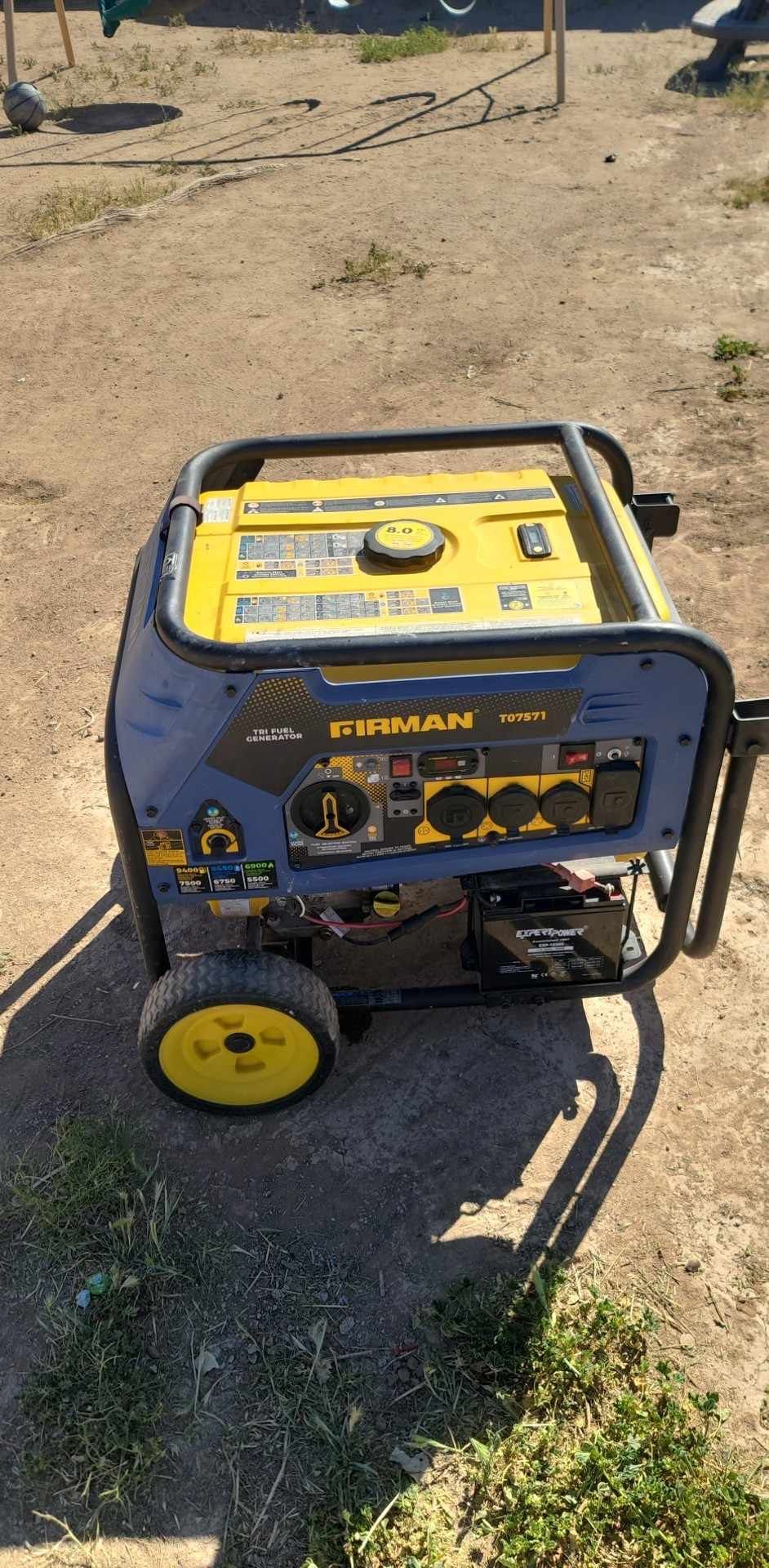 Firman Tri Fuel 7500 Watt Generator 