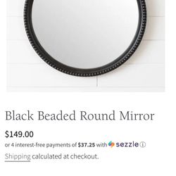 Black Beaded Mirror