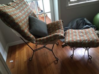 Beautiful chair with ottoman