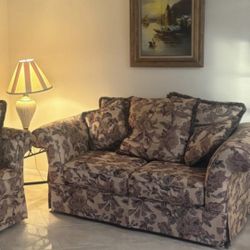 $160 Sofa Loveseat  With Lamp 