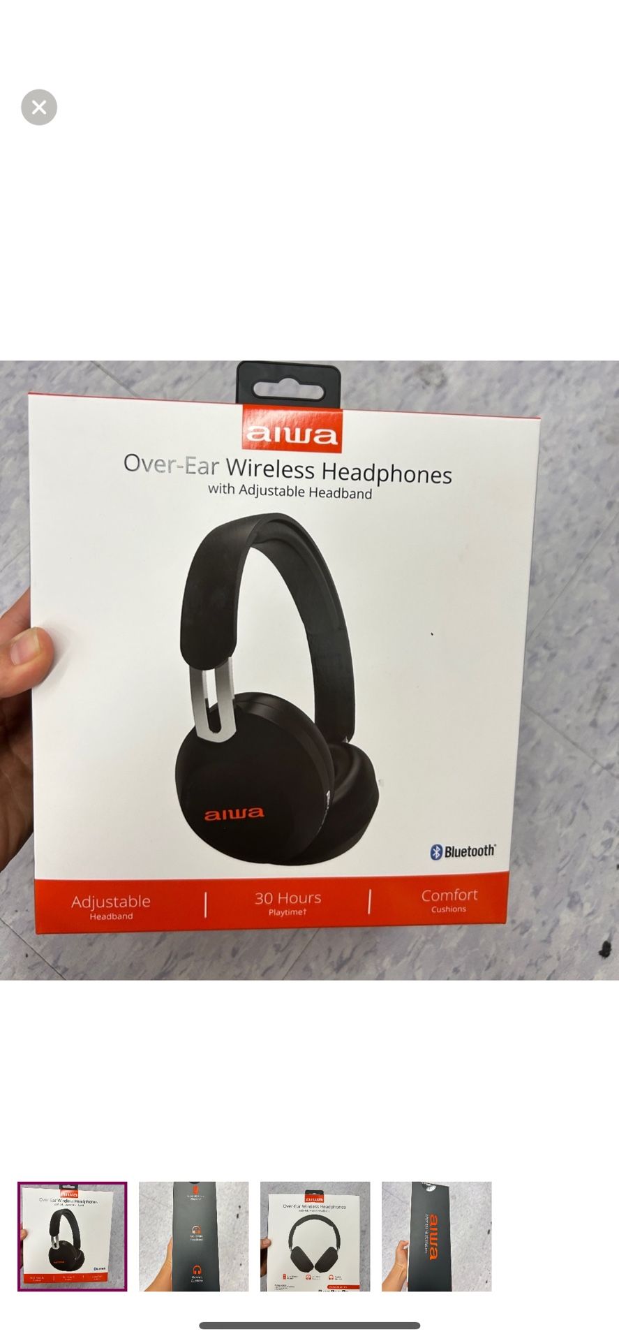 NWT Aiwa Over-Ear Wireless Headphones