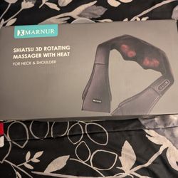 Neck And Shoulder Massage With Heat.