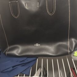 Over Sized Black Coach Bag