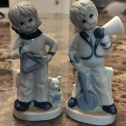 Girl and Boy Porcelain Figurines