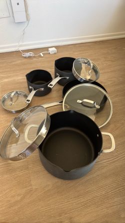 Nonstick Cookware Set with Glass Lids