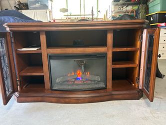 Electric fireplace & media stand