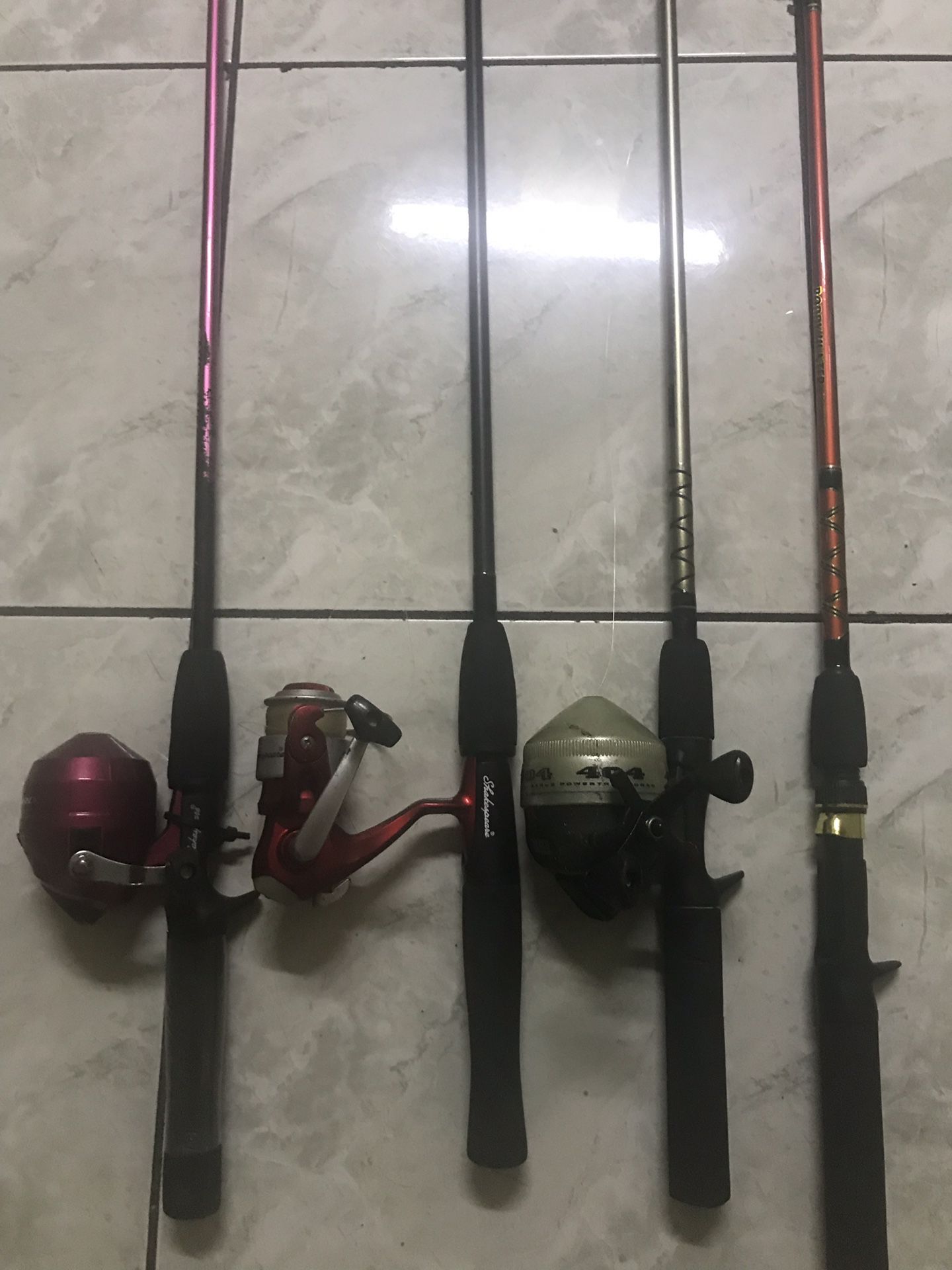 4 trout fishing rods $30 take them all.