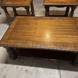 Coffee Table & 2 End Tables