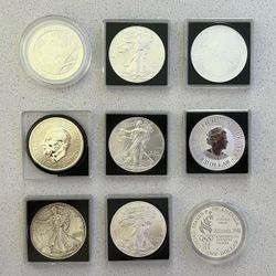 Various 1oz BU Silver coins