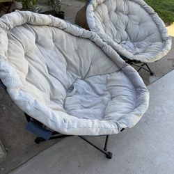 Patio chairs denim cloth Bluewash color