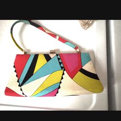 Geo Stripe 60s Style Purse