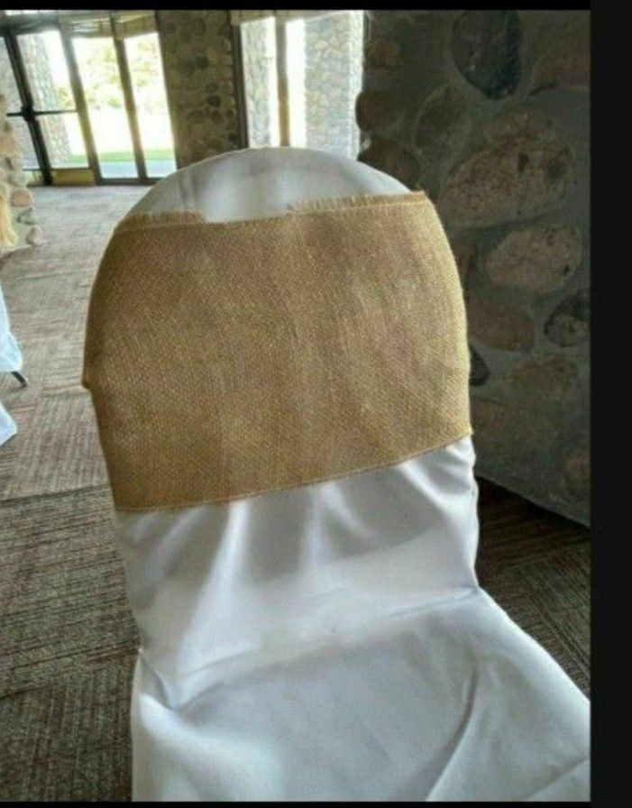 Burlap Chair Bow , Count Of 100