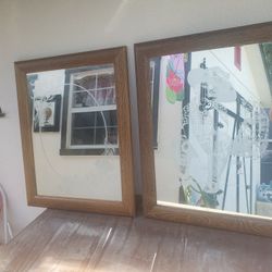 Etched Mirrors Framed