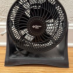 Comfort Zone 8 in. Table Fan 3 Speed Wall Mountable, Tilt