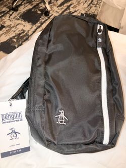 NWT Unisex Penguin Brand Black Side Bag