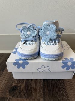 Air Jordan 4 Toddler Sneakers Blue White