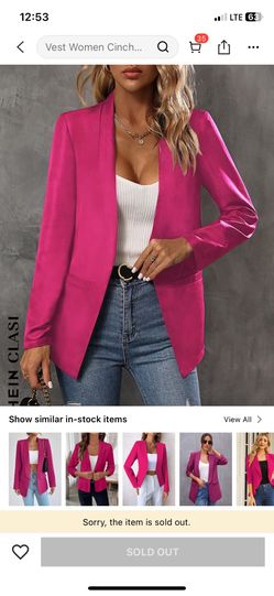 Women’s Pink Blazer Size XL