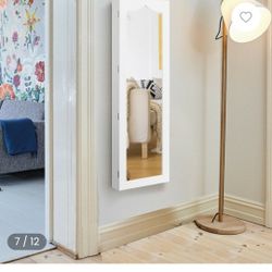 Hanging Mirror/ Jewelry Case With Lock