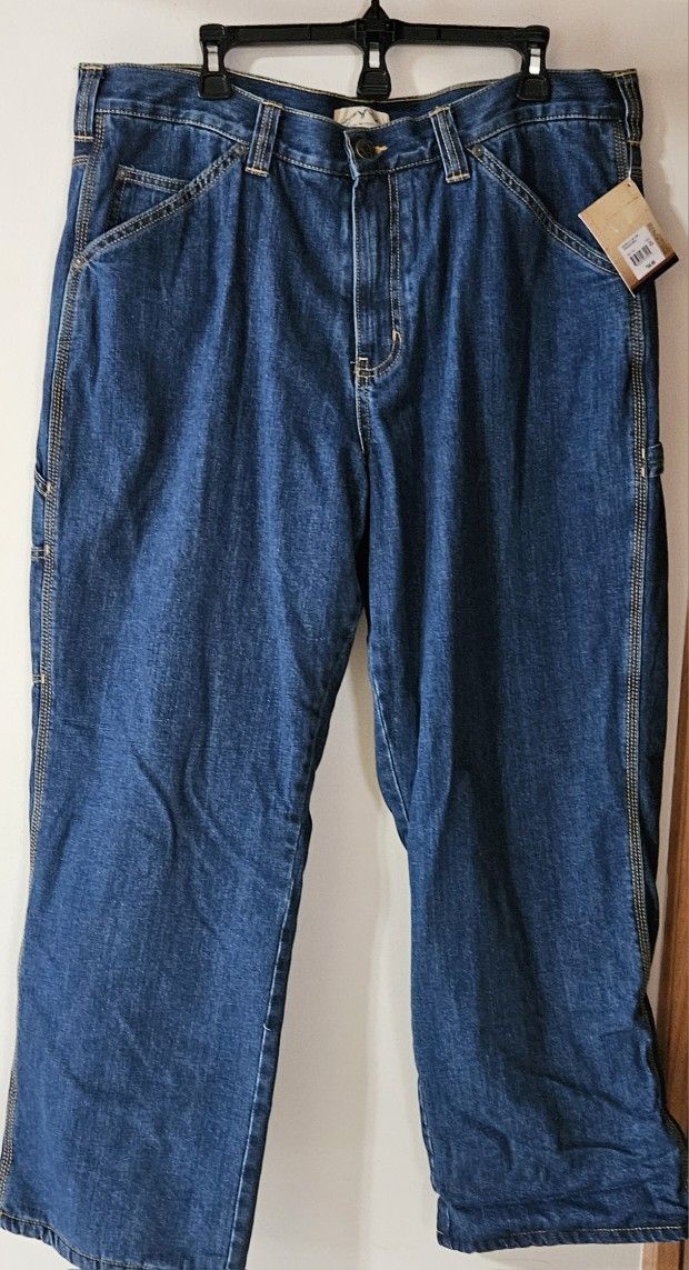 38 X 30 NWT Men's Blue Mountain Fleece Lined Denim Jean