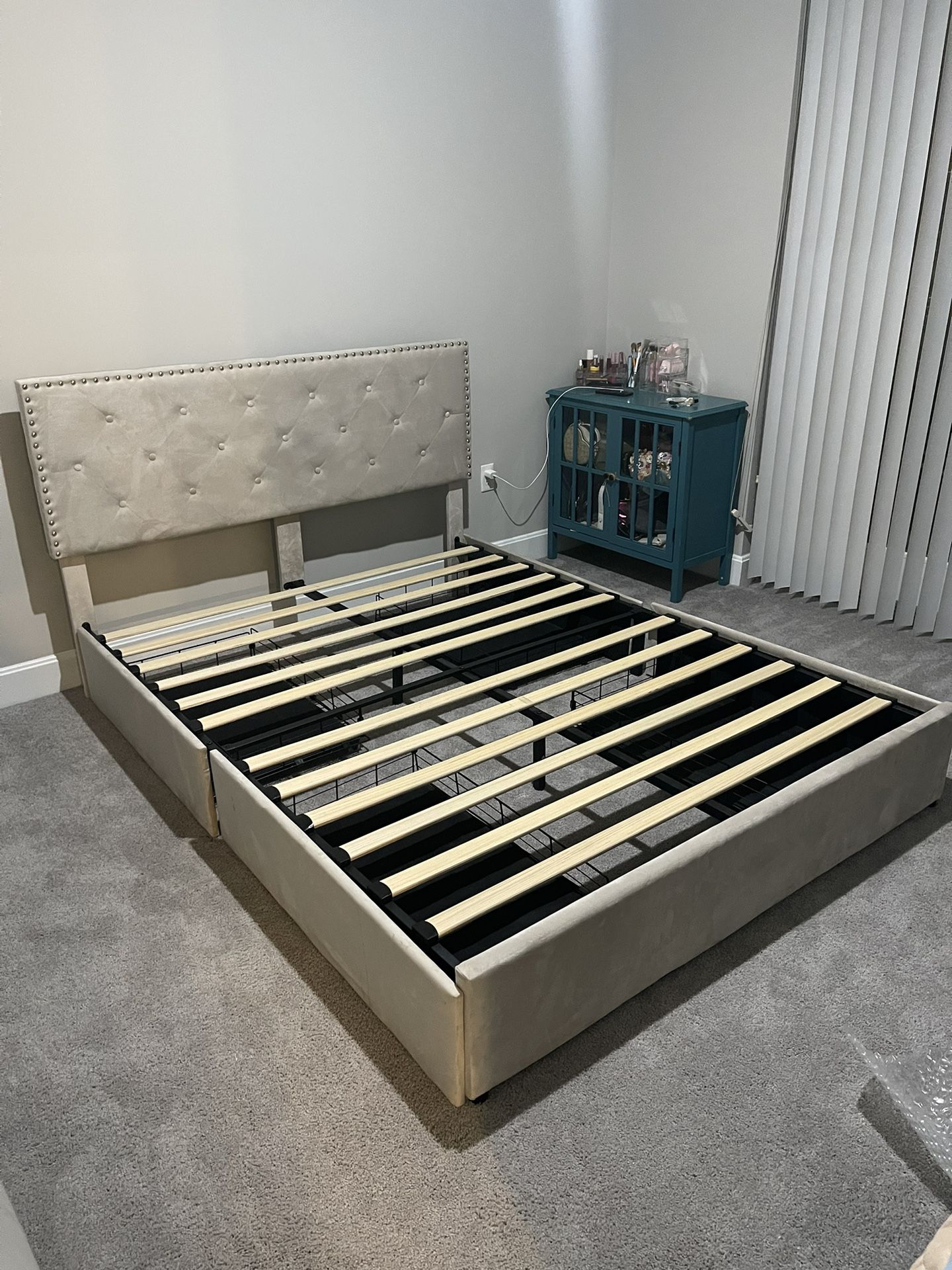 Queen Size Bed Frame With Storage 
