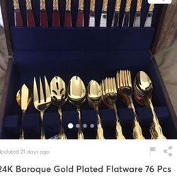 Gold Stainless Steel Flatware 