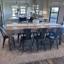 8 Industrial Metal Chairs