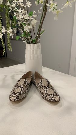 Snakeskin Mule Flats – Size 8.5 | New