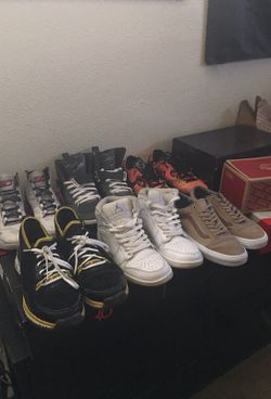 Nike’s, Jordan’s, vans, Curry’s, and adidas