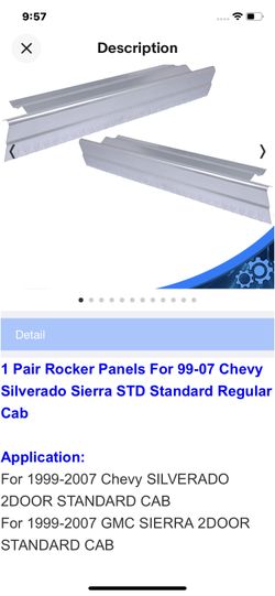 99-07 Silverado Sierra Reg Cab Rocker Panels 
