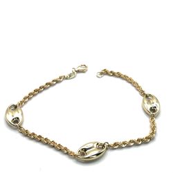 10kt Rope Gucci Puff Bracelet 