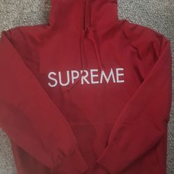 Red Supreme Pull Over Sweater